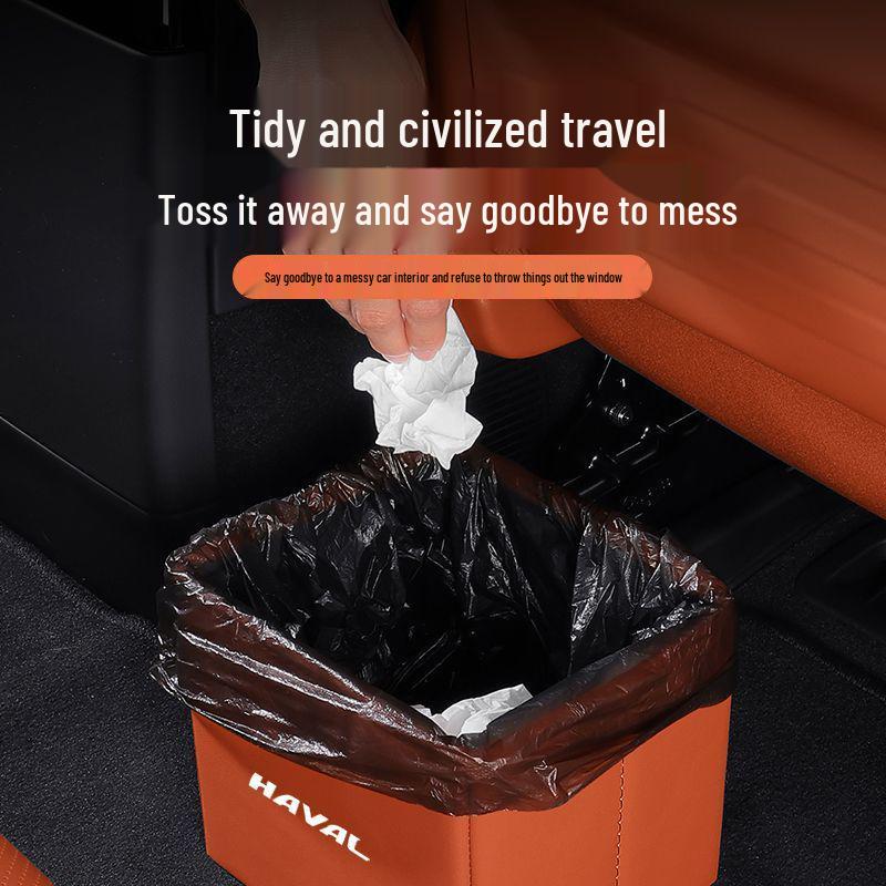 Organizador de Armazenamento e Lixeira Dobrável para Carro Haval - Serve para H6, Big Dog, M6, First Love, H5, H7, H8, H9, F7, H3