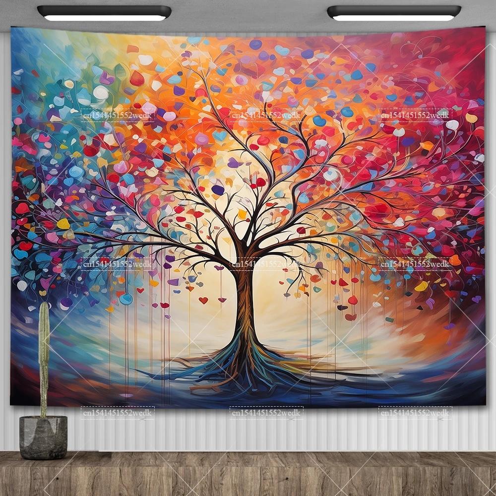 Celtic Tree of Life Tapestry Wall Hanging Room Decor Aesthetic Yoga Mats Landscape Tapestrys Wall Art Decorative Altar Cloths