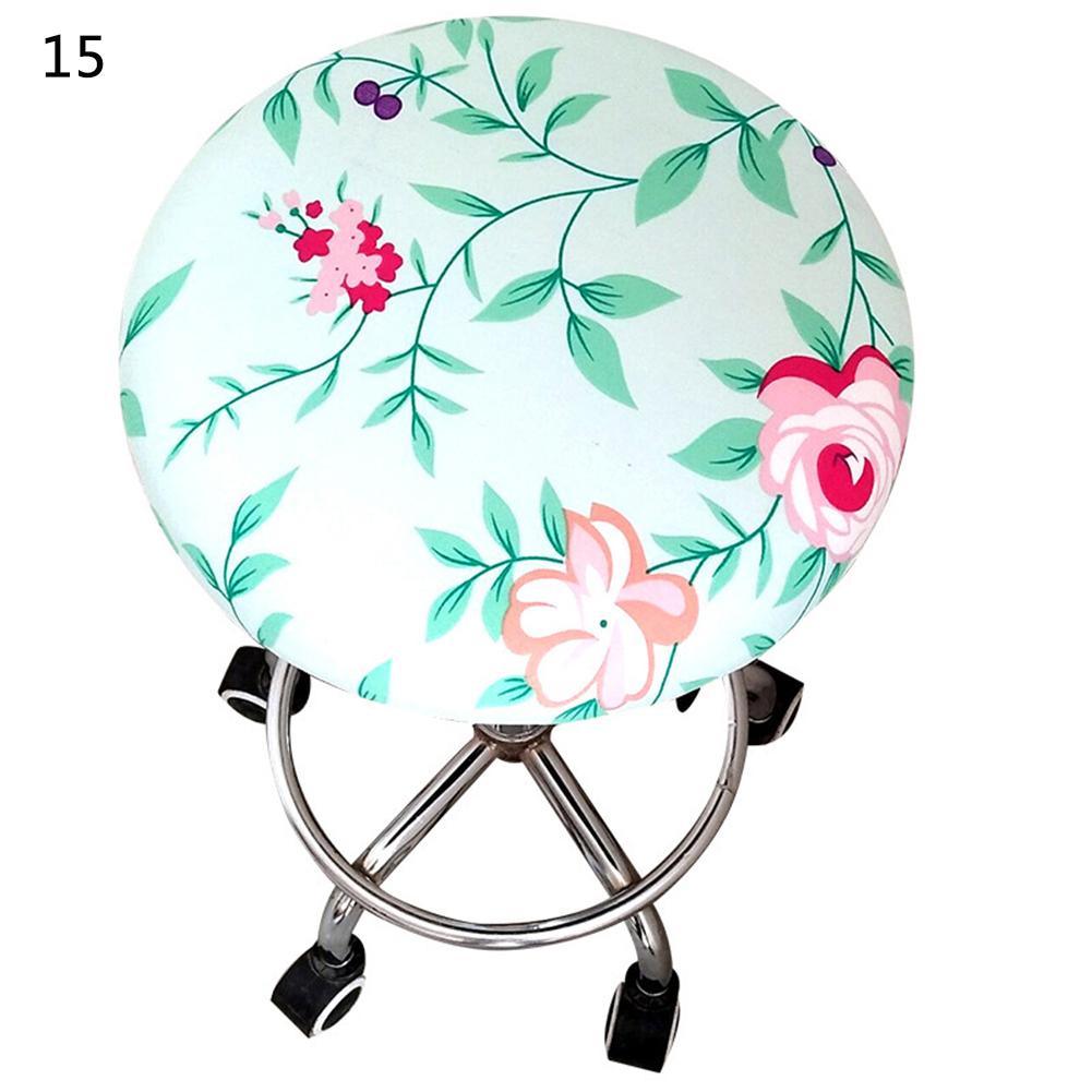 New Printed Round Chair Cover Bar Stool Cover Fashion Elastic Seat Cover Elastic Chair Slipcover Cover Home Textile