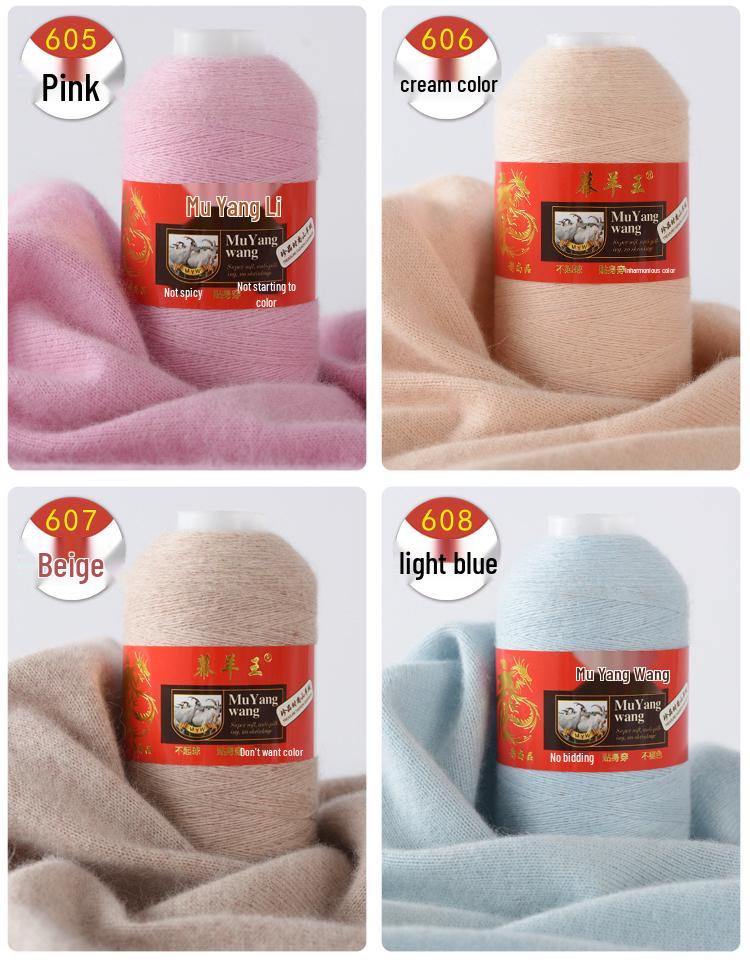 Pure Cashmere Machine-Knitted Medium-Fine Yarn for Hand-Knitting Scarves and Baby Items