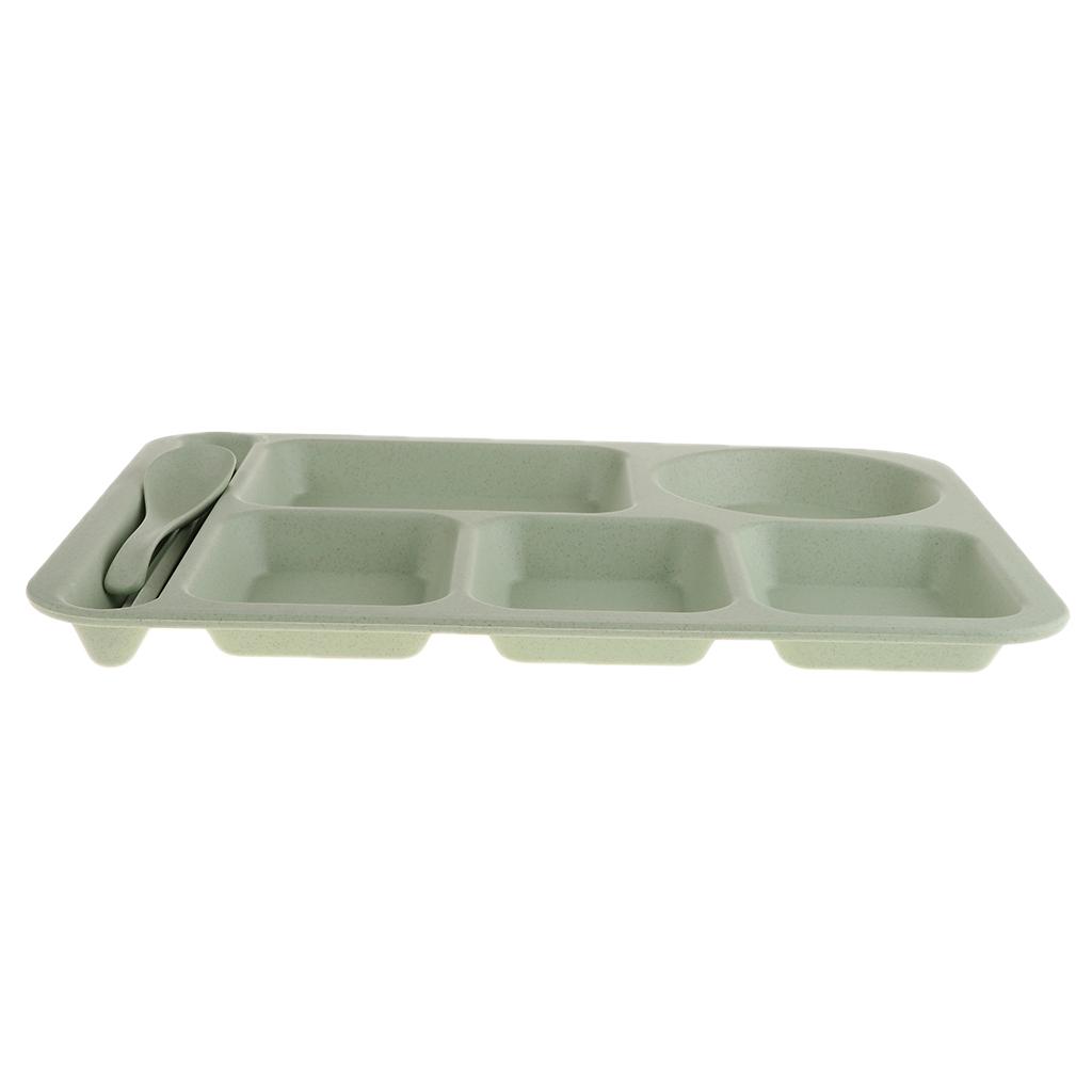 Dinner Plate Straw Lunch Snacks Dish Spoon Chopsticks Set