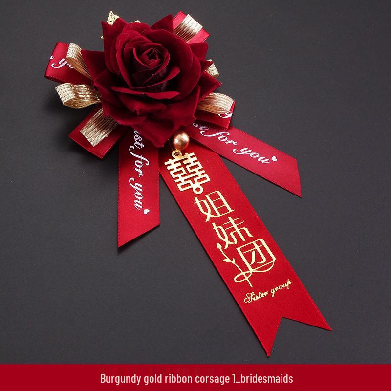 Wedding Corsage & Boutonniere Set for Bride, Groom, Bridesmaids & Groomsmen