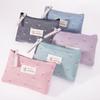 Japanese & Korean Floral Canvas Waterproof Makeup & Wash Bag - Women's Large-Capacity, Portable, Ins Style Pencil Case