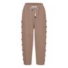 Women's Casual Patchwork Button Seven-Point Pants - 2024 Spring/Summer Collection
