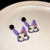 Cute Cartoon Rabbit Ear Studs In Transparent Design for Girls and Women