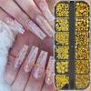 Japanese Bow Millet Nail Art Rivets: Gold & Silver Round Beads and Butterfly Metal Stickers