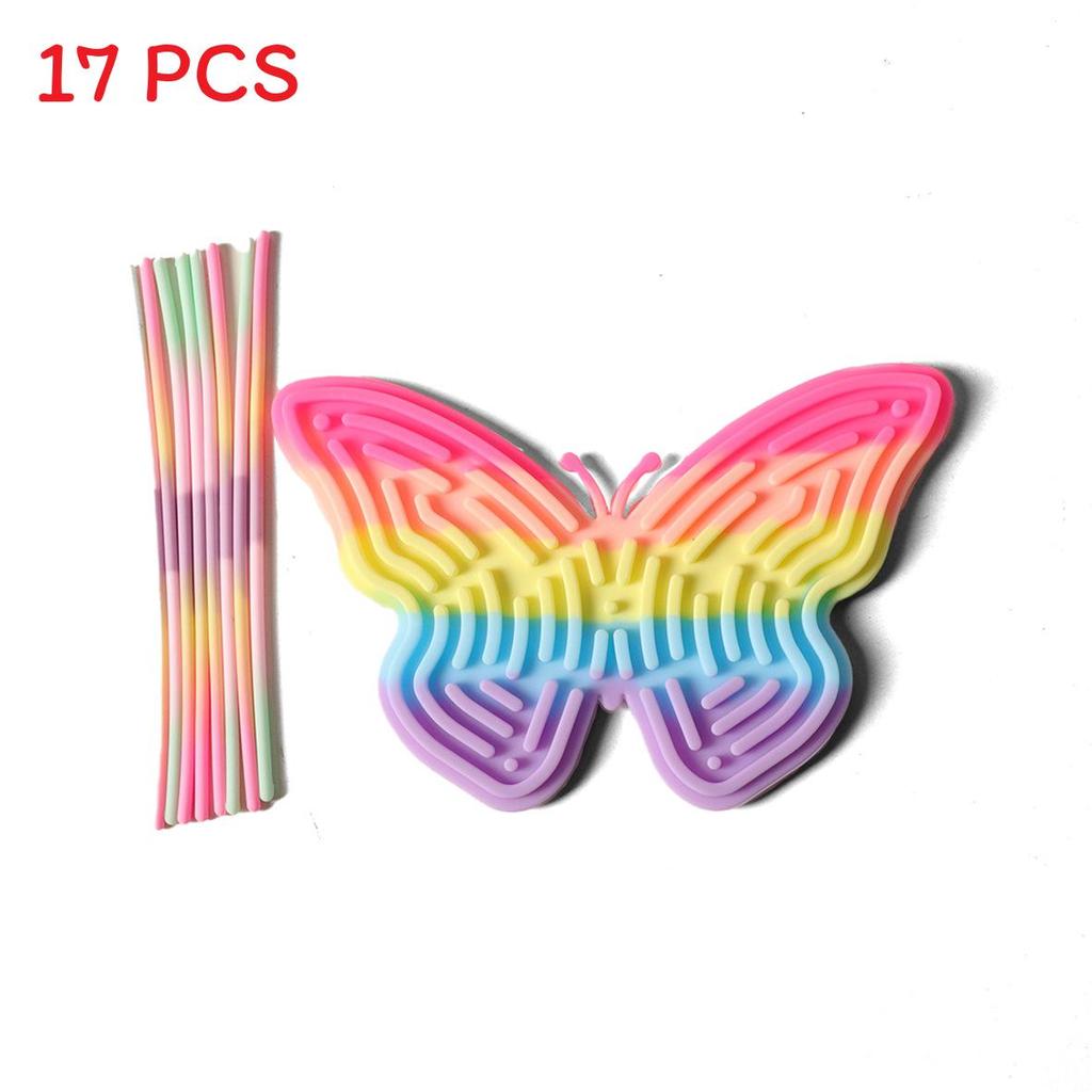 Colorful Silicone Sensory Activity Board For Kids With Unicorn Design For Stress Relief