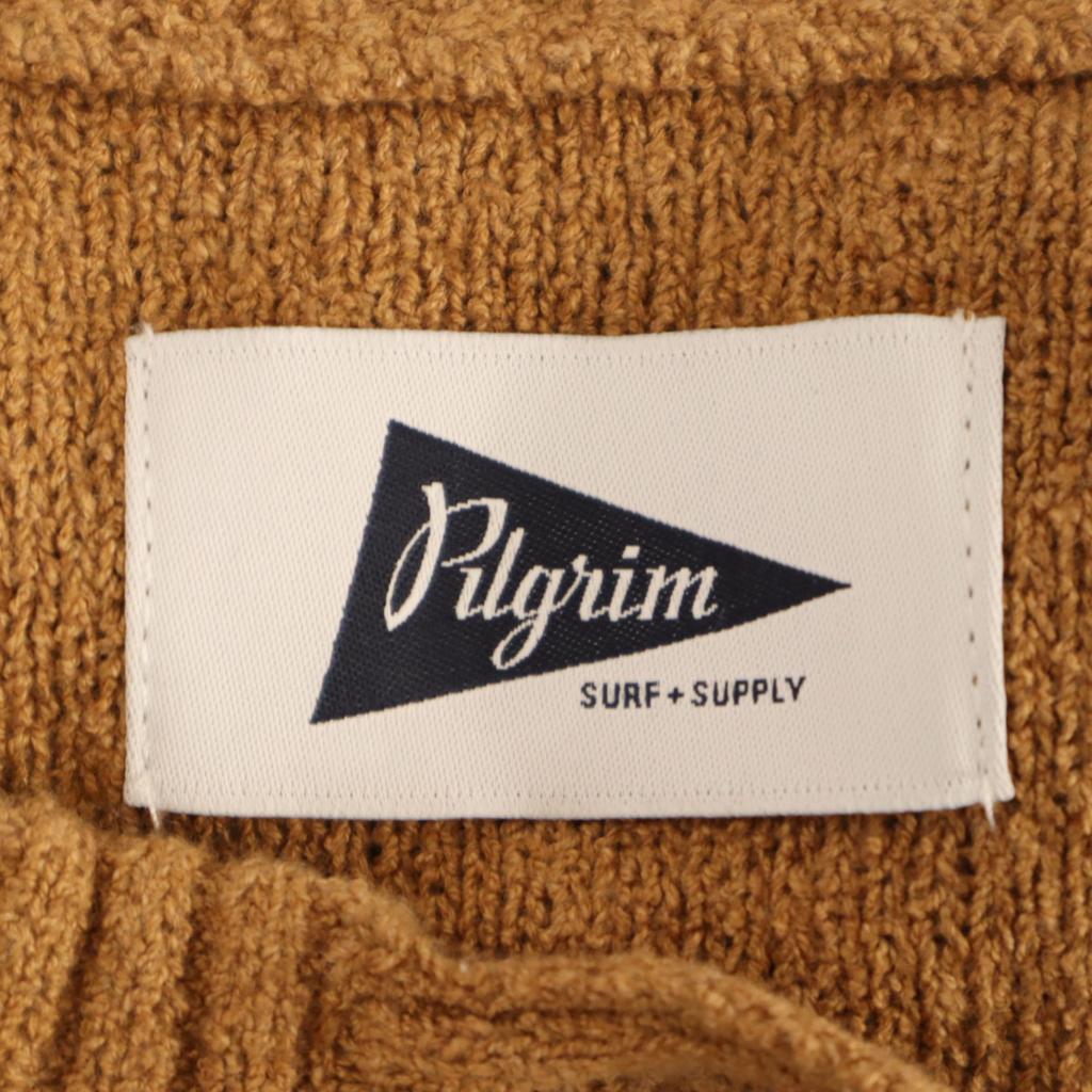 unused Pilgrim Surf+Supply Long sleeve Henry Neck knit 2 Brown Beams Women Used