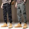Men's Autumn and Winter Plush and Thick Loose Oversized Warm Casual Pants Cargo Pants