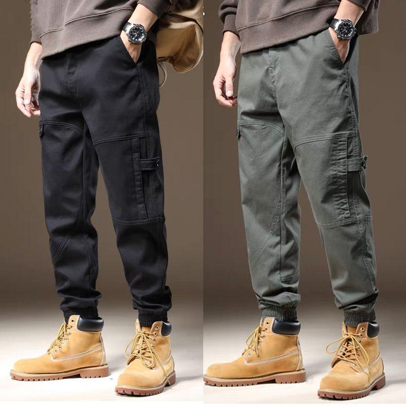 Men's Autumn and Winter Plush and Thick Loose Oversized Warm Casual Pants Cargo Pants
