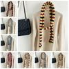 Thickened Striped Scarf Narrow Winter Shawl Fashion Cashmere Knitted Scarf  Daily
