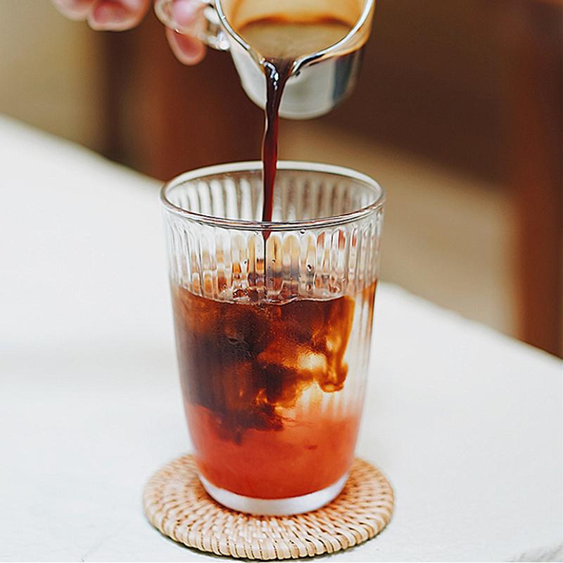 8.6oz/12.4oz Vintage Style Glass Cup Cocoa Milk Mugs Iced American Coffee Mug Cafe Juice Beverage Cups Whiskey Cocktail Cups