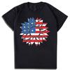 American Independence Day Tshirt American National Day Tshirt Summer 74 Sleeve Tshirt EuropeanAmerican Sunflower