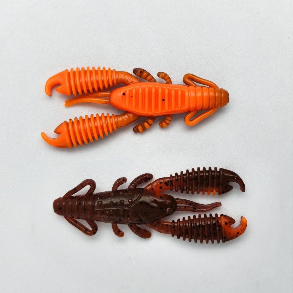 Sinking Crawfish Lure: 8cm/7g, 4-Pack Soft Lures for Sea & Boat Fishing, PVC Material