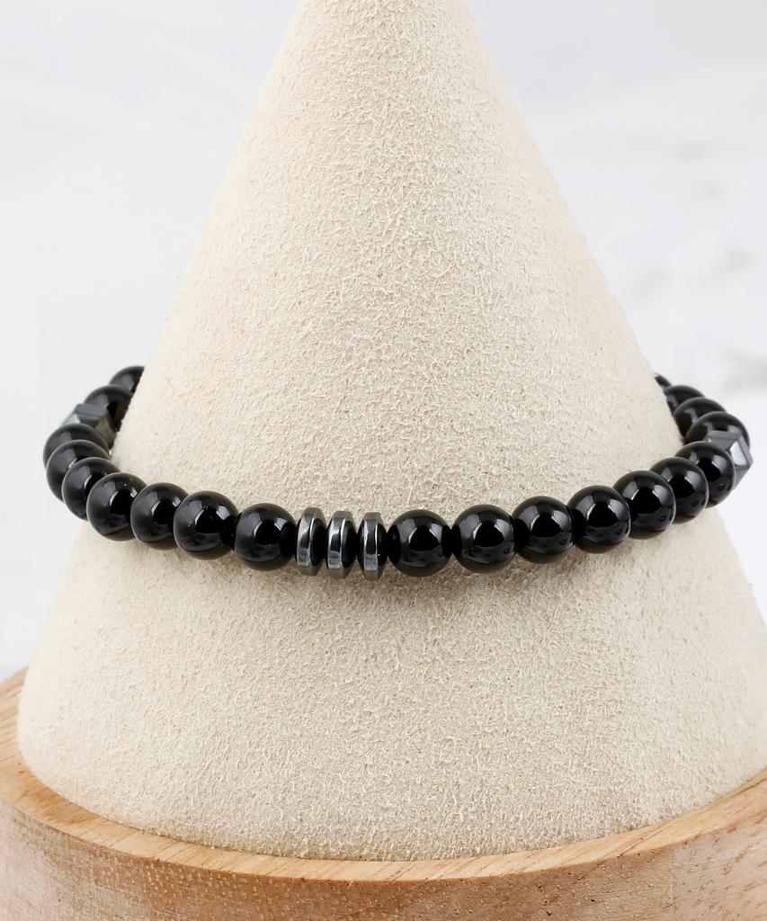 Shoveoff [Set] Svb-#198 Leather/Onyx Bracelet Set