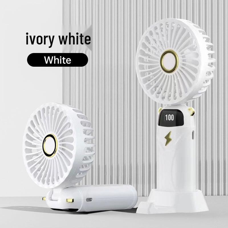 2023 Portable USB Handheld Fan with Foldable Digital Display & Aromatherapy, Rechargeable, Custom Logo Available