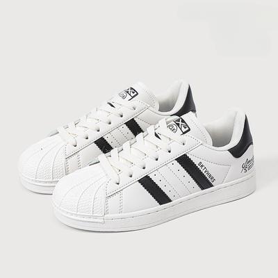 Shell Toe Slashes Weiße Schuhe Damen Herbst Low-Cut Flache Skateboardschuhe Sport All-Match Freizeitschuhe Damen