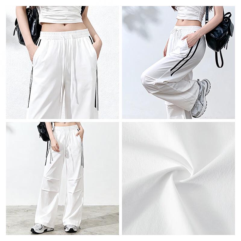 MJ STYLE Women's Colorblock Parachute Cargo Pants