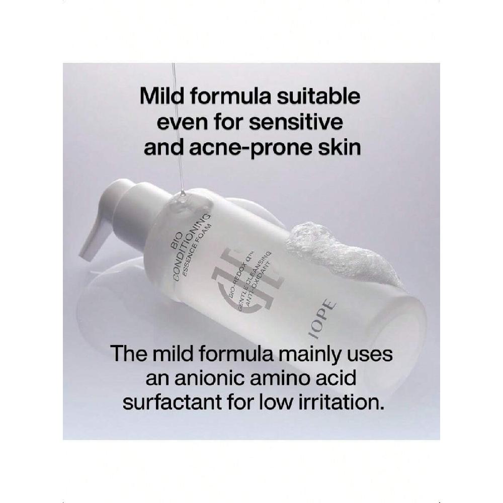 Iope BIO Conditioning Essence Foam Facial Cleanser 180ml | Gentle Makeup Cleansing & Moisturizng For Sensitive Skin, Antioxidant, Daily Exfoliation