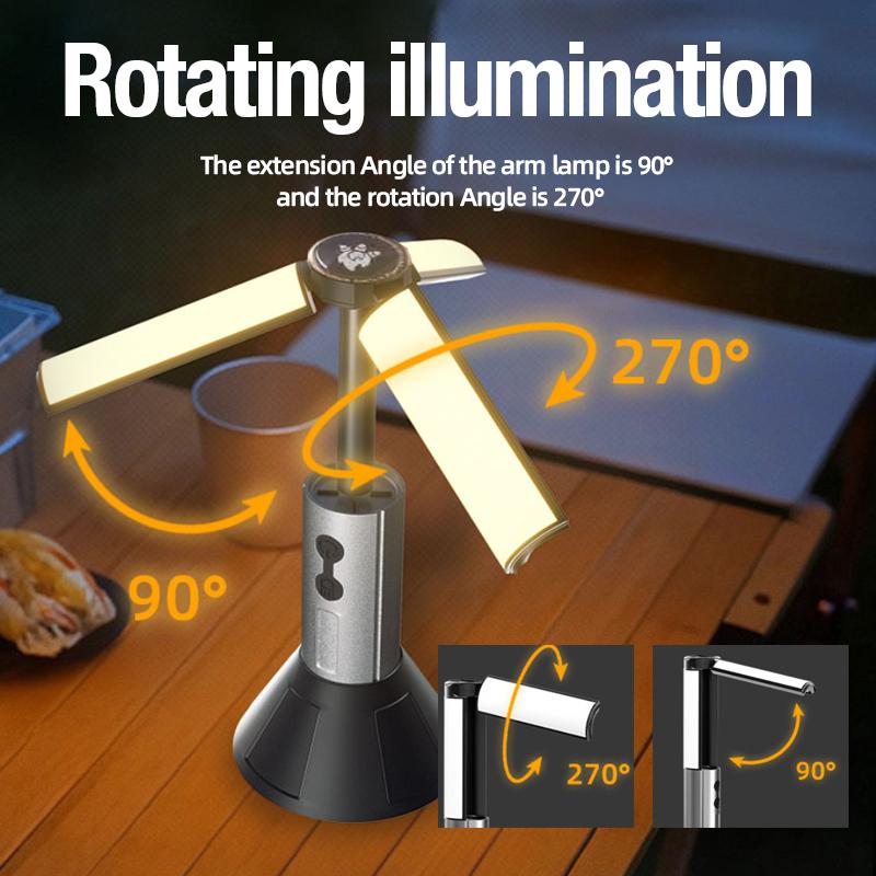 Outdoor camping light multifunctional telescopic bracket camping light 270 ° adjustable fill light zoom flashlight home atmosphe