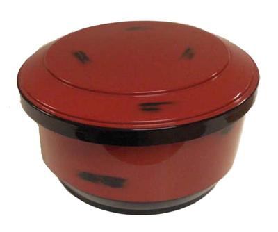 Wakaizumi Lacquerware, Kappo Lacquerware, Three-Person Rice Bowl with Spatula, Negoro, 1-230-13