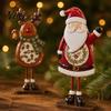 Gift Boxed Christmas Table Decorations Decoration, Wooden Snowman Santa Claus Reindeer Sign, Standing Seasonal Decorative Party Accents Xmas Tabletop