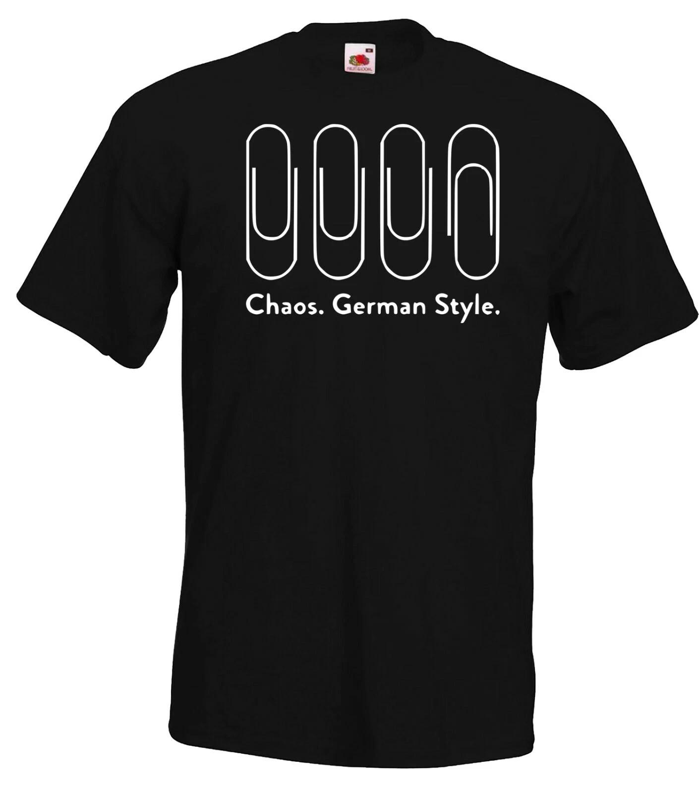 Youth Designz Mens T-Shirt Chaos German Style Funny Saying Office Work Office S