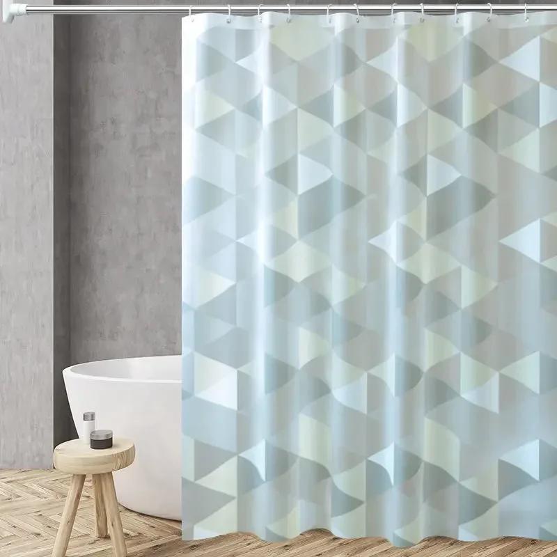 Shower Curtains PVC Leaves Modern Style Bathroom Curtain with Hooks Waterproof Simple Funny Shower Curtain Daily