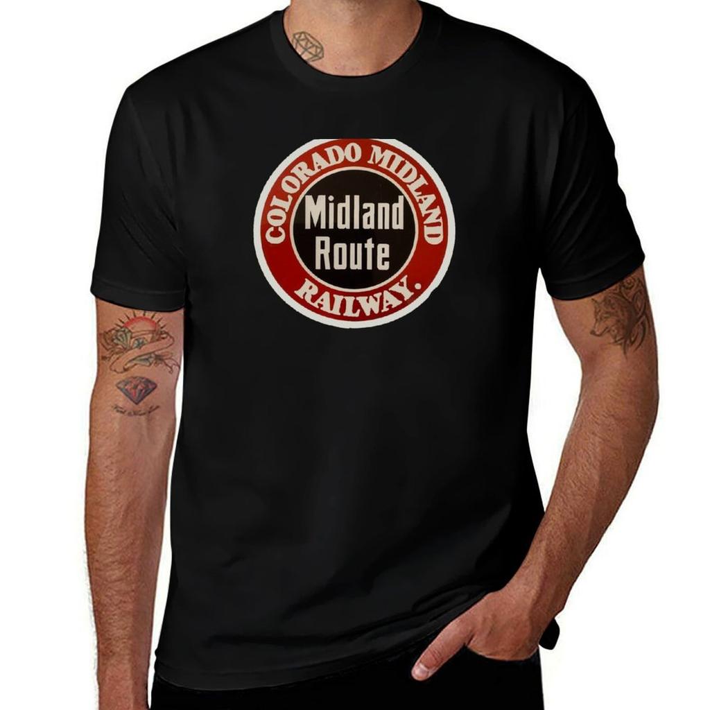 Vintage Colorado Midland Railway - The Midland Route T-Shirt bomulls t-shirt 100% t-shirt personlig T-shirt