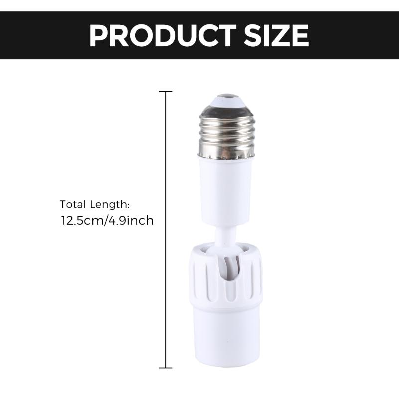 E27 Glühbirnenfassung Verlängerungsadapter 360 Grad drehbar Leuchte E27 zu E27 Sockel Verstellbar E27 zu E27 Fassung
