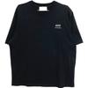 AMI PARIS UTS024.726 Black Cotton Heart Logo T-Shirt tops S blackUsed