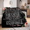 1pc Love Quotes for Wife Blanket - Perfect Gift for Birthdays, Christmas & Halloween- Soft, Warm & Versatile Yy250909150