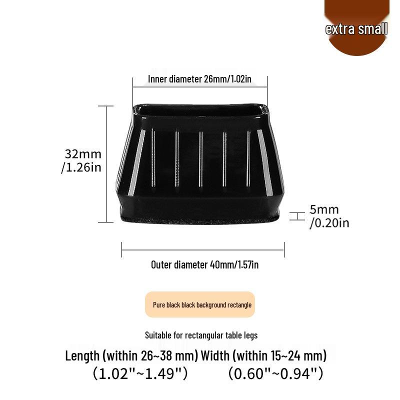 Silicone Chair Leg Covers with Felt Pads - Furniture Protection and Noise Reduction