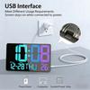 Digital Wall Clock Wall Clocks with Colors Changing Alarm Clock Remote Control Digital Clock for Living Room Bedroom