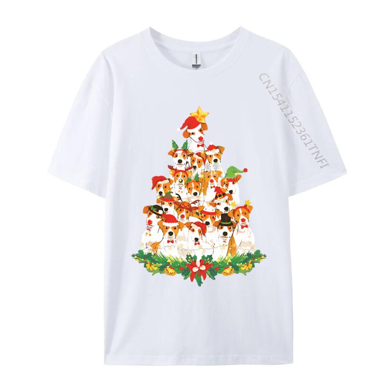 

Brand New Awesome Jack Russell Terrier Tree Christmas Tshirt Outdoor Top Tshirts Cotton Men Tees Mens Clothing 2024 S