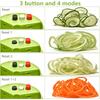 LMETJMA 4 în 1 Răzătoare Spirale pentru Legume Feliator Reglabil Mandolină Tăietor Spirală Portabil Tăietor Noodles Legume Spaghetti Dovlecel
