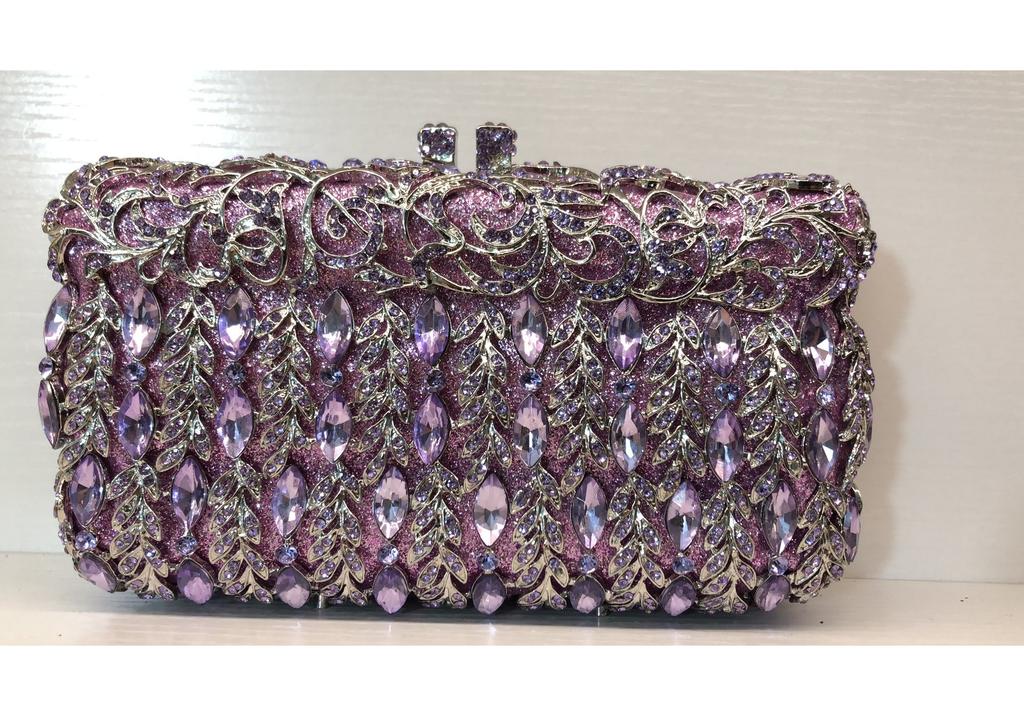 Mermaid handmade diamond-encrusted evening bag foreign trade empty metal hard box full of diamonds hand bag for women Stone Clut