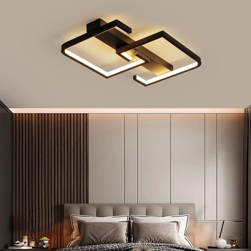 Nordic Remote Control Led Ceiling Lights Modern Bedroom Ceiling Light 220v Living Room Black Dimmable Led Ceiling Lamps Lighting