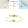 Fashion Pulling Bracelet With Blue Eye Design And Rhinestone Decor For Men And Women