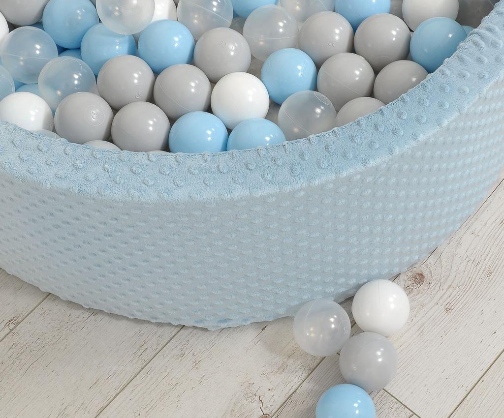 Minky dry pool H-30 cm with 300 balls - misty blue