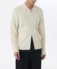 Aran Cable Collared Knit Zip-Up [Cream]