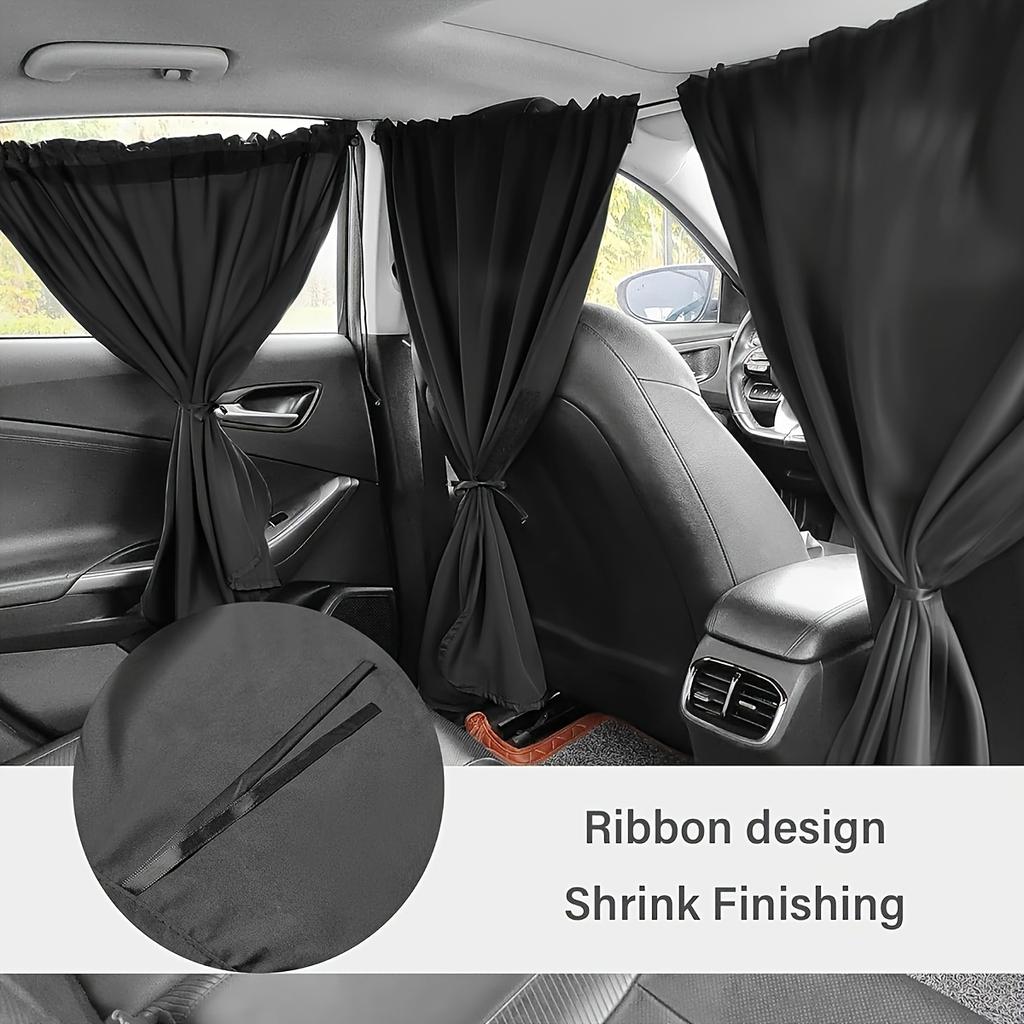 Car Privacy Curtains Universal Car Divider Curtain Between Rear Seat Auto Blackout Curtains Car Sun Shades Side Window Cover New