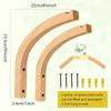 Minimalist Natural Wood Wall Plant Hanger Heavy Duty Hanging Flower Pot Hook for Modern Home Office Wall Decor