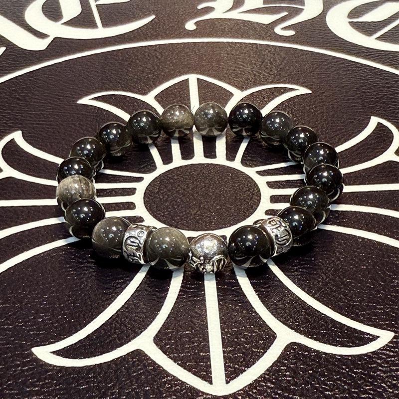 Bransoletka Kroxin ze Złotego Obsydianu Pixiu: Szczęśliwe Koraliki Biżuteria Mody dla Par