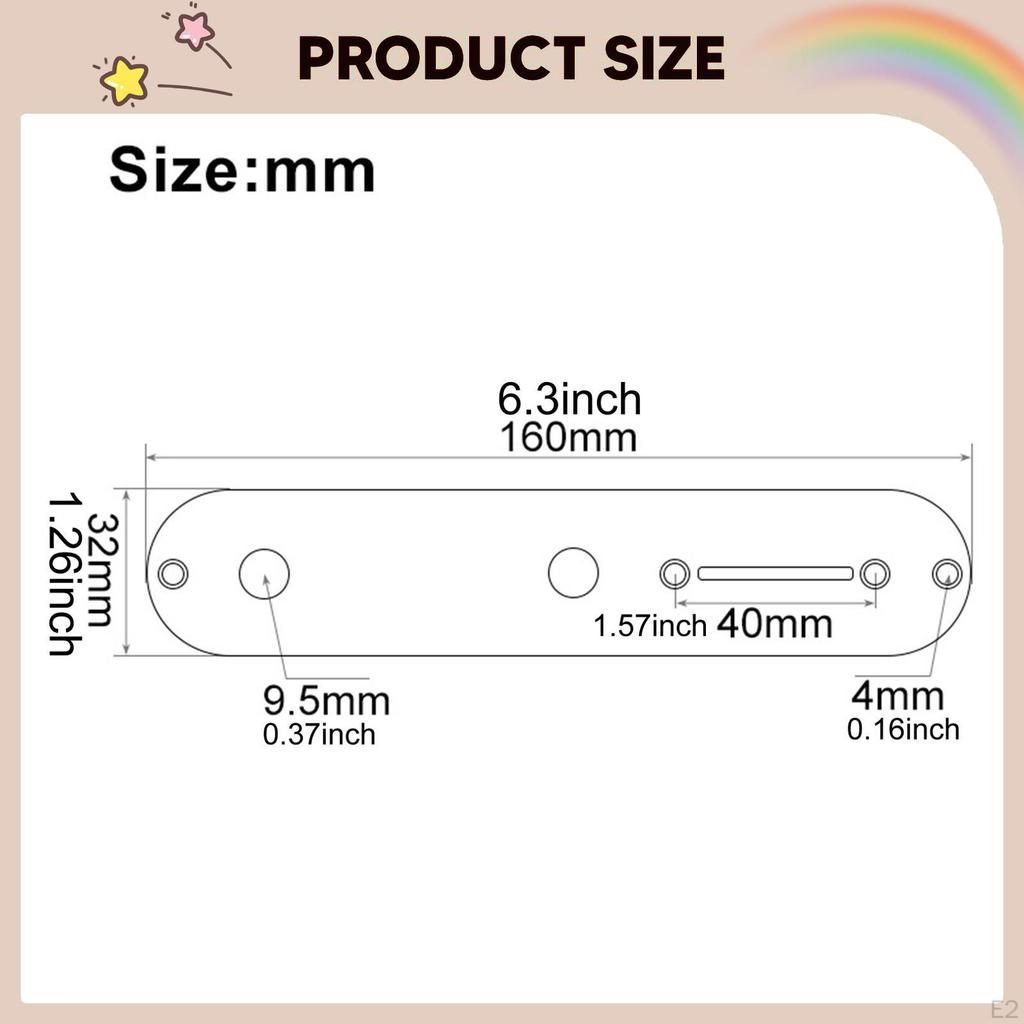 32mm Control Plate Guitar Accessories W/ Mounting Screws Stable String Instrument Parts for Live