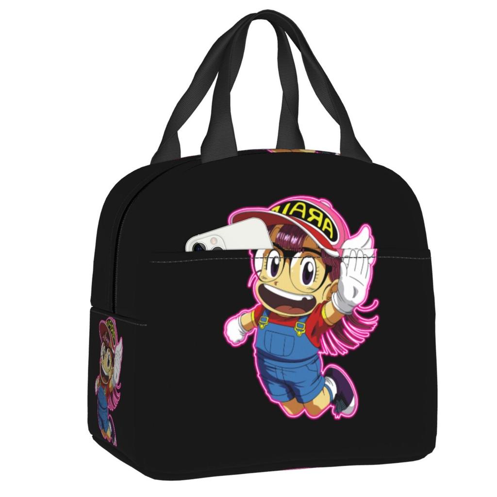 Custom Arale Norimakis Japanese Dr Slump Thermal Insulated Lunch Bags Women Portable Lunch Tote School Multifunction Food Box