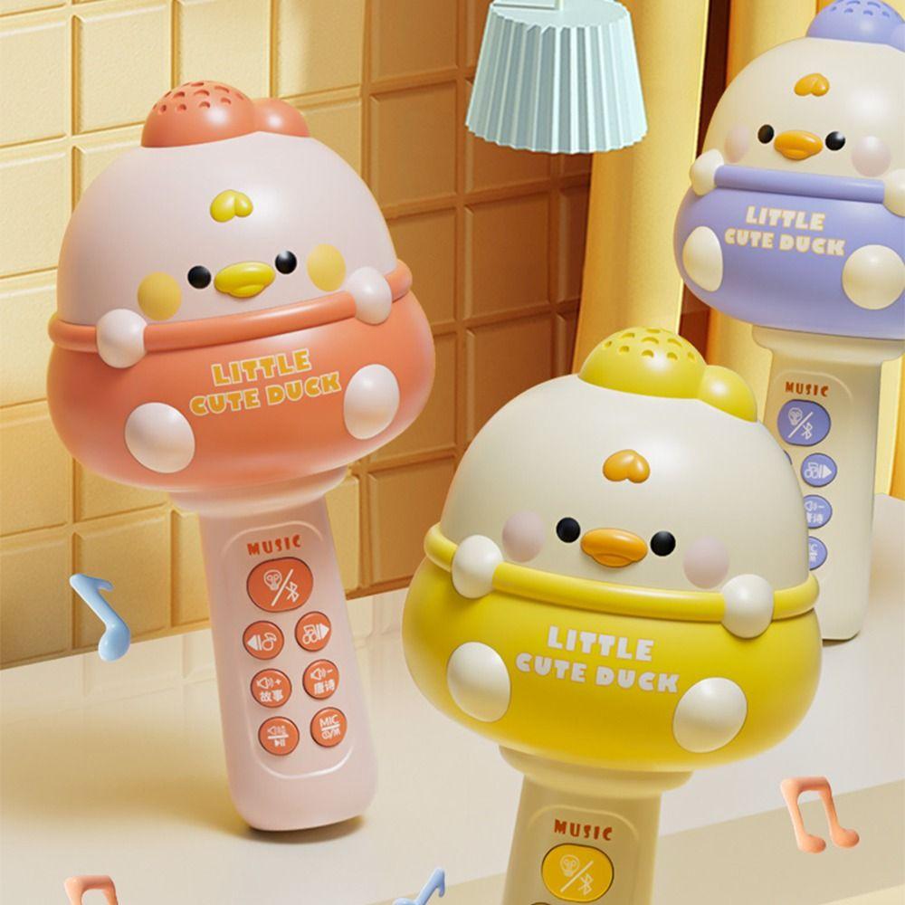 Music Cartoon Microphone Toy Cute Kid Singing Mic Creative Children Wireless Microphone  Home Use
