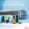 Alloy Passenger Bus Model with Sound, Light, and 5-Doors: Creative Decorative Toy