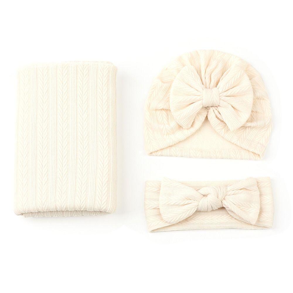 Soft Fabric Infant Swaddle Blanket Solid Color Baby Receiving Blanket  Home Swaddling