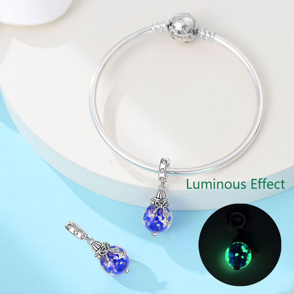 Original New In Luminous Pendants Charm Beads Fits Bracelets Bangle Necklace For Women Luxury Diy Jewelry Fine Gifts